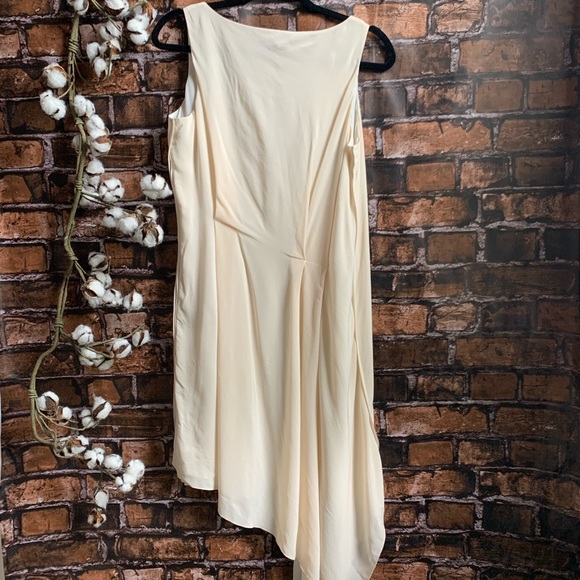 Eileen Fisher Silk Tunic Asymmetric Cream Top - Picture 4 of 4